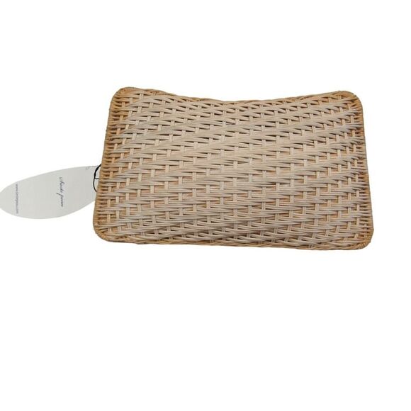 NEW Sieste Peau Cream Abaca Clutch Purse Bag - Picture 3 of 6